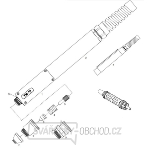 Hořák Plasma TM-70 8 m PEGAS 60, 101, 121 CNC