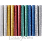 Tyčinky tavné, mix barev se třpytem (glitter), ∅ 11x100mm - 12ks Tyčinky tavné, mix barev se třpytem (glitter), ∅ 11x100mm - 12ks gallery main image