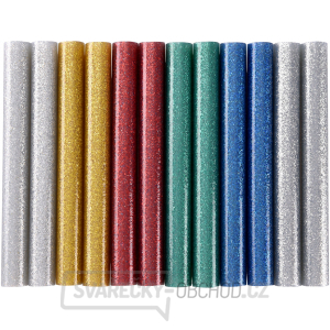 Tyčinky tavné, mix barev se třpytem (glitter), ∅ 11x100mm - 12ks