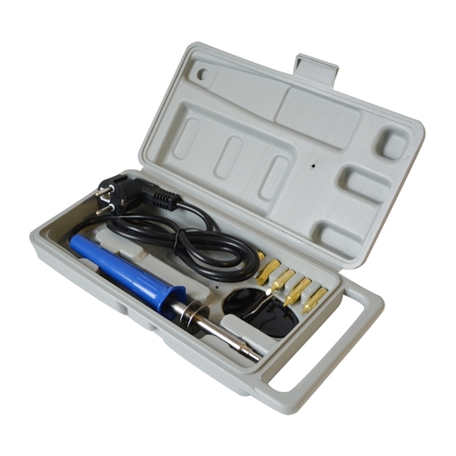 Pájecí/vypalovací pero do dřeva 30W s nástavci, 6 hrotů + box 06530038