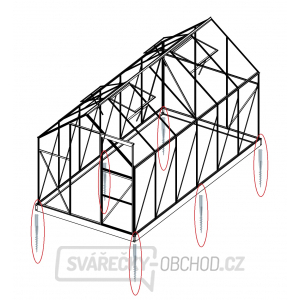 Sada 4 zemní vruty (modely 6x4, 6x6, 2500, 3800)