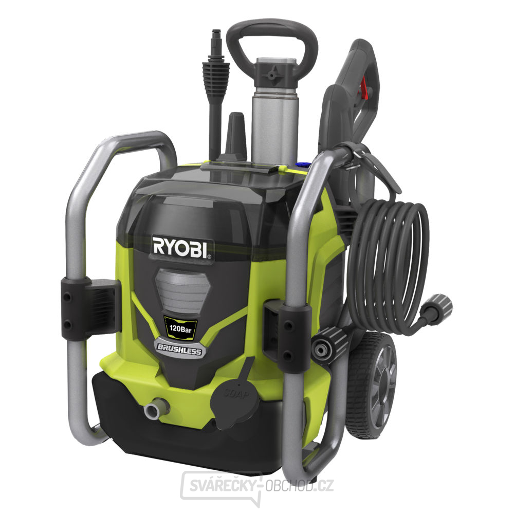 Aku 36 V bezuhlíkový vysokotlaký čistič 120 bar Ryobi RPW36120HI 