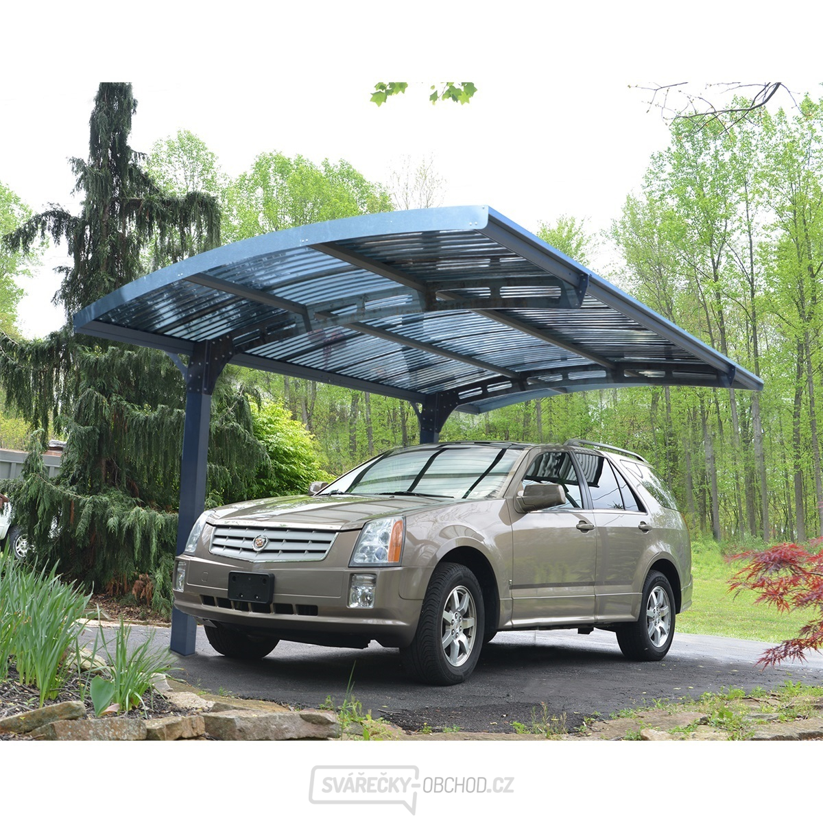 Palram Arizona 5000 hliníkový přístřešek pro auto s obloukovou střechou