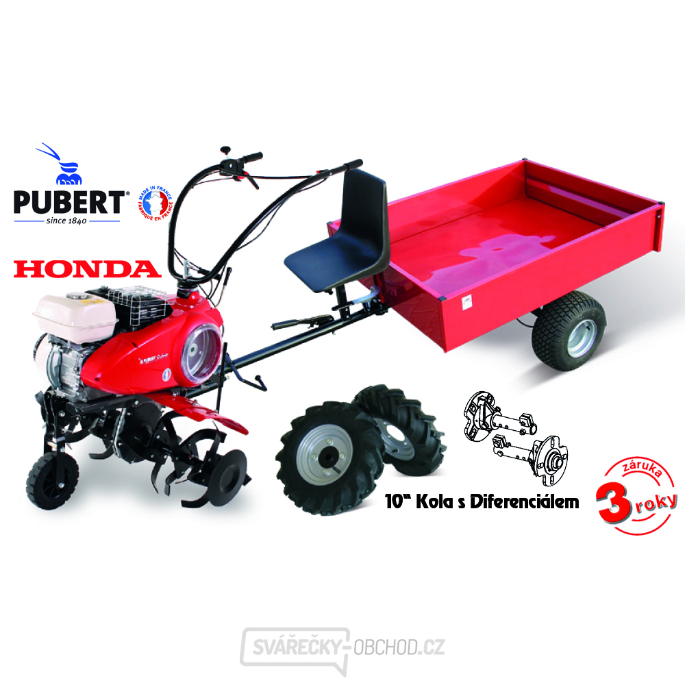 Kultivátor PUBERT QUATRO JUNIOR 60H + vozík VARES IT 500 - SET 7
