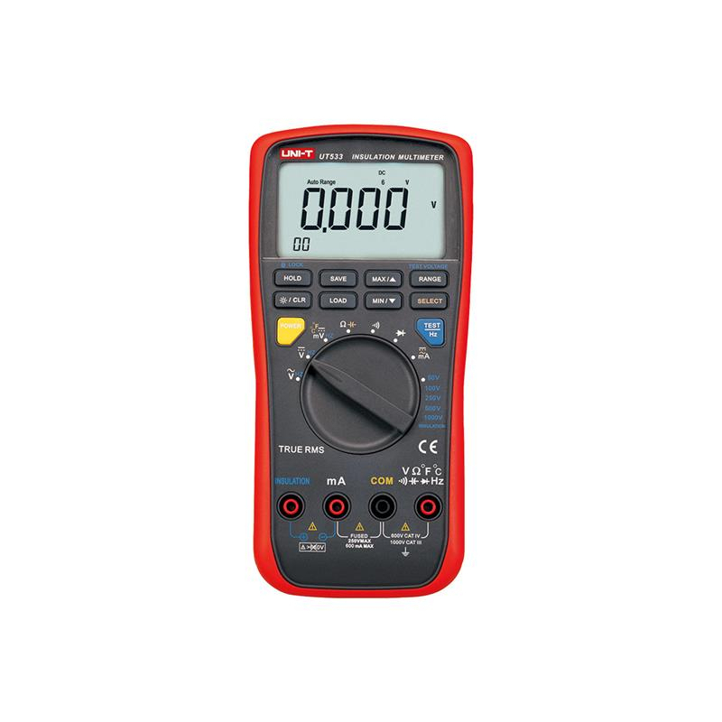 Multimetr UNI-T  UT533 s integrovaným testerem izolace 07720100