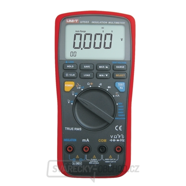 Multimetr UNI-T  UT533 s integrovaným testerem izolace Multimetr UNI-T  UT533 s integrovaným testerem izolace gallery main image