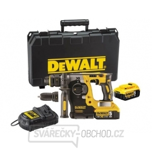 DCH274P2 Aku bezuhlíkové kombi kladivo SDS-Plus 18V, 2x 5,0Ah XR Li-Ion + rychloupínací sklíčidlo DeWALT +  kufr