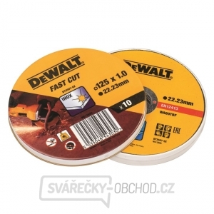 DT3507 Sada 10 ks řezných kotoučů 125x1,2x22,23 mm na nerez DeWALT