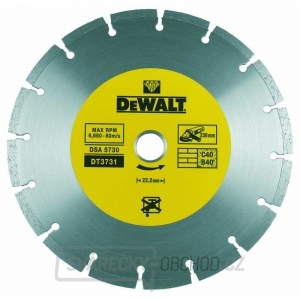 DT3731 Diamantový kotouč ze slinutých karbidů 230x22,2 mm pro suché řezání betonu a cihel DeWALT