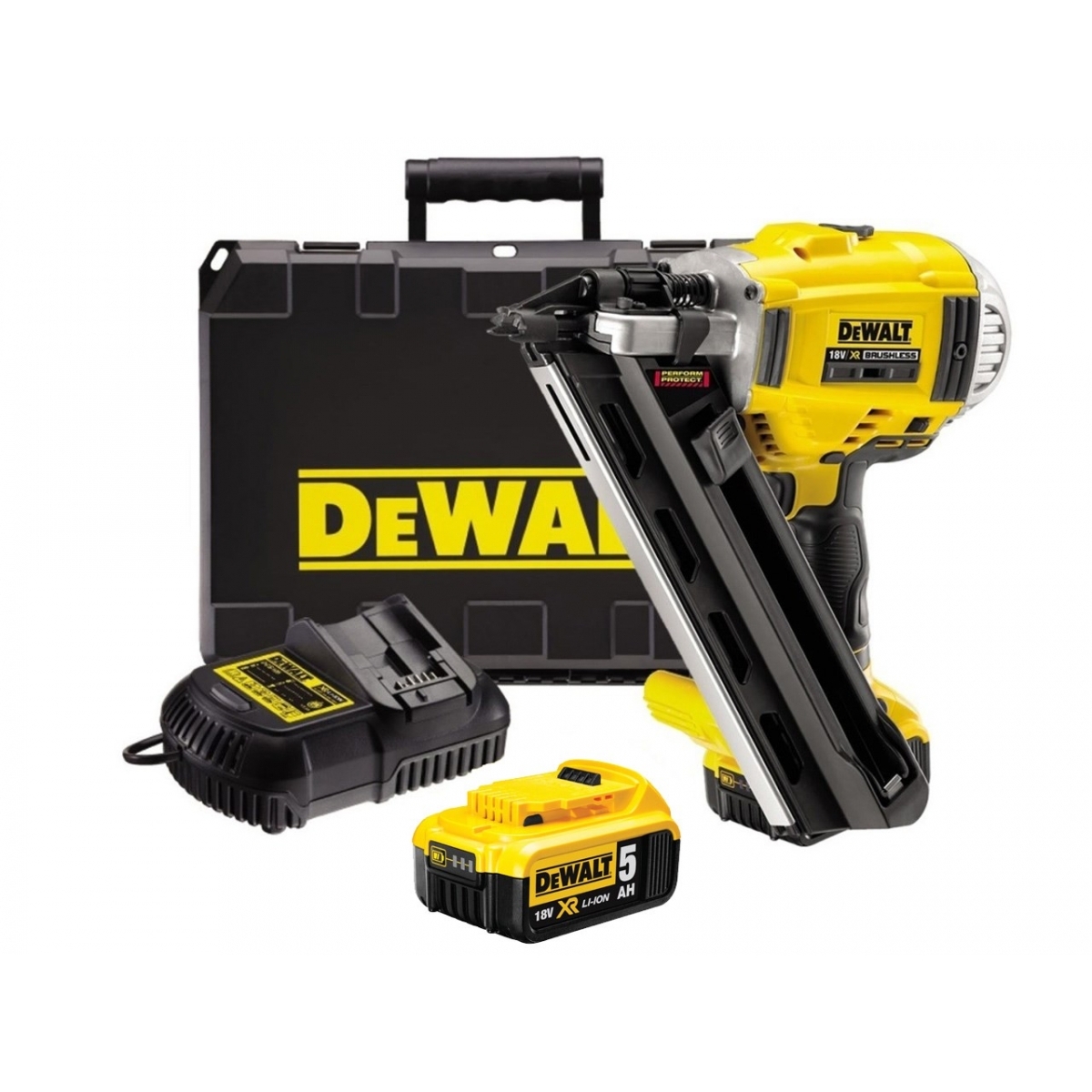 Aku hřebíkovačka DeWALT 18V DCN692P2, 50-90mm, 2x 5,0Ah XR Li-Ion - bezuhlíková