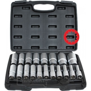 19-dílná sada prodloužených nástrčných hlavic Genborx JBTK 1219A 19-dílná sada prodloužených nástrčných hlavic Genborx JBTK 1219A gallery main image