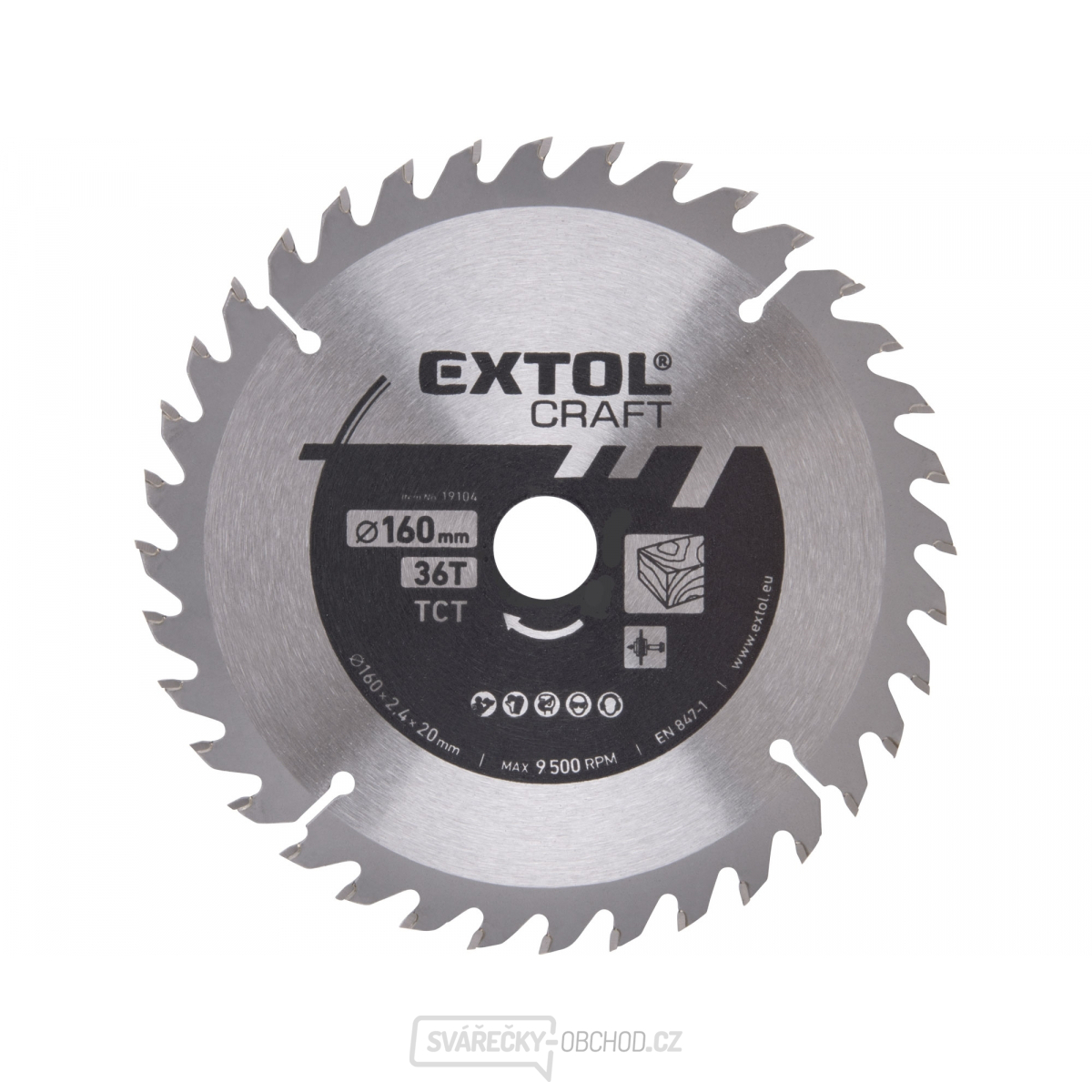 Kotouč pilový s SK plátky, 160x1,4x20mm, 36T Kotouč pilový s SK plátky, 160x1,4x20mm, 36T gallery main image