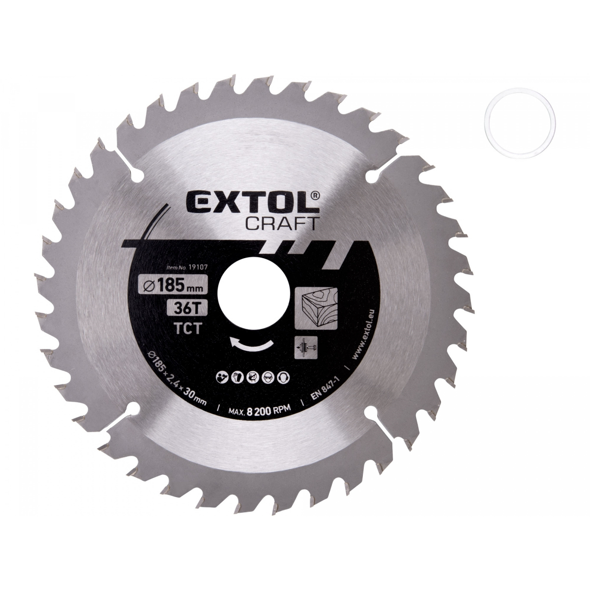 Kotouč pilový s SK plátky, 185x1,4x30mm, 36T 19107