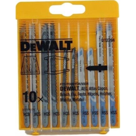 DT2294 10-ti dílná sada pilových plátků mix na dřevo a kov pro přímočaré pily DeWALT DT2294