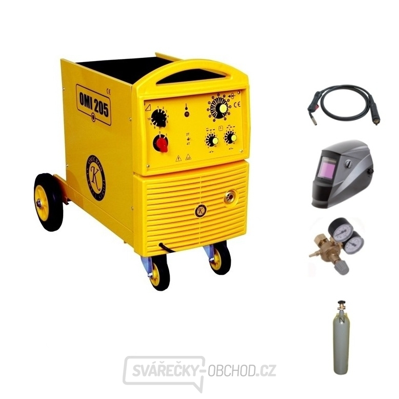 OMI 205 + hořák + ventil + samostmívací kukla + láhev CO2 s náplní
