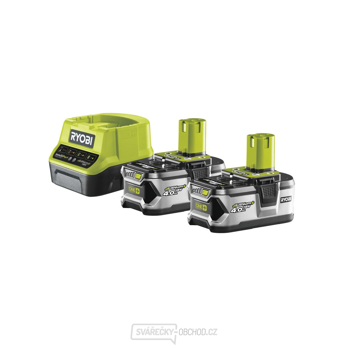 Sada 2x 18 V lithium iontová baterie 4 Ah s nabíječkou RC18120 ONE+
