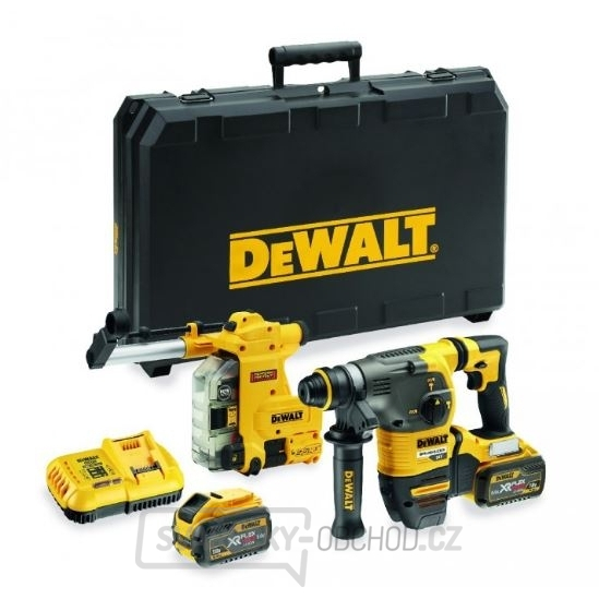 Aku kombi kladivo SDS-Plus s integrovaným odsáváním prachu 54V, 2x 9,0Ah XR, AVC, kufr DeWALT DCH335X2 FLEXVOLT