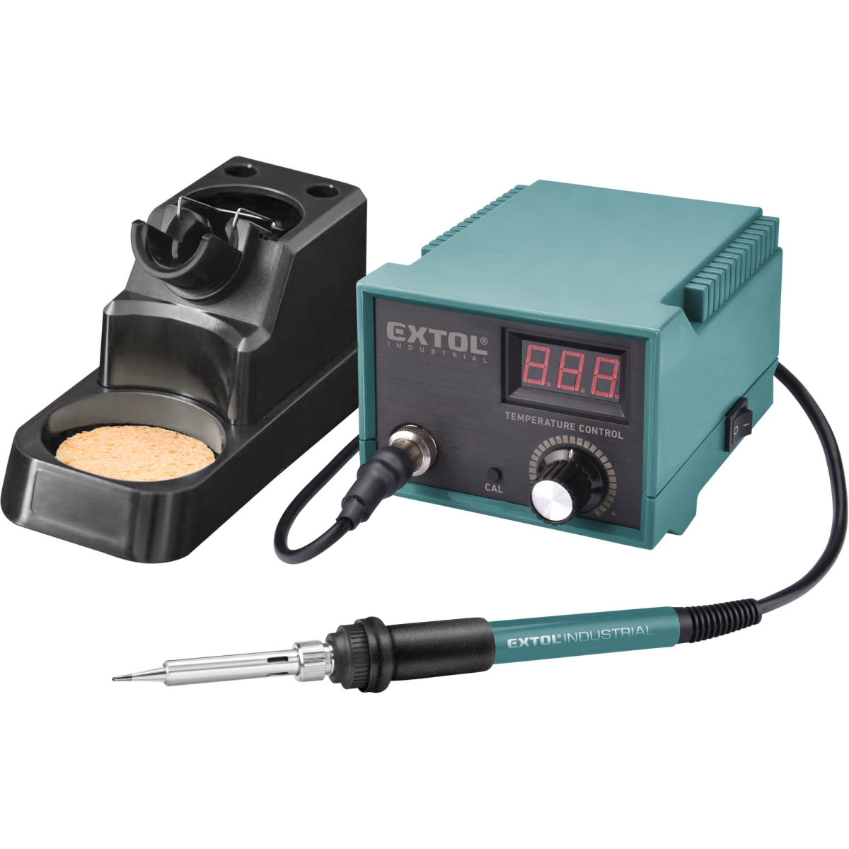 EXTOL INDUSTRIAL Stanice pájecí s LCD a elektronickou regulací teploty a kalibrací 8794520