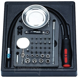 Sada přípravků a hlavic s pružným šroubovákem - 43ks Sada přípravků a hlavic s pružným šroubovákem - 43ks gallery main image