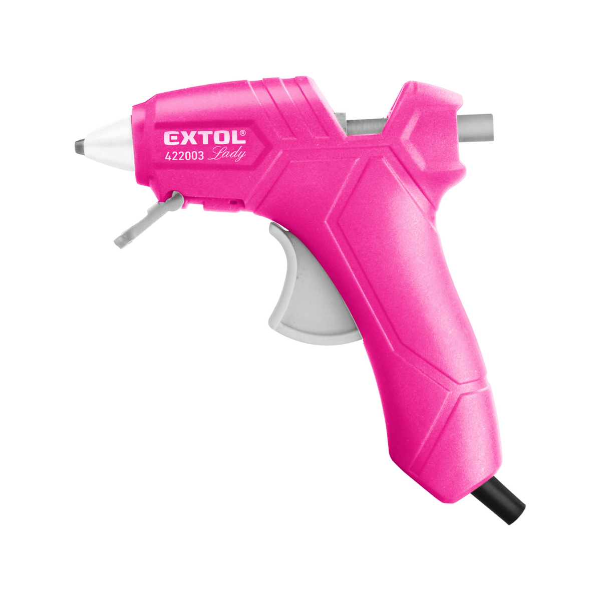 Levně Pistole tavná lepící, ∅7,2mm, 25W, růžová 422003