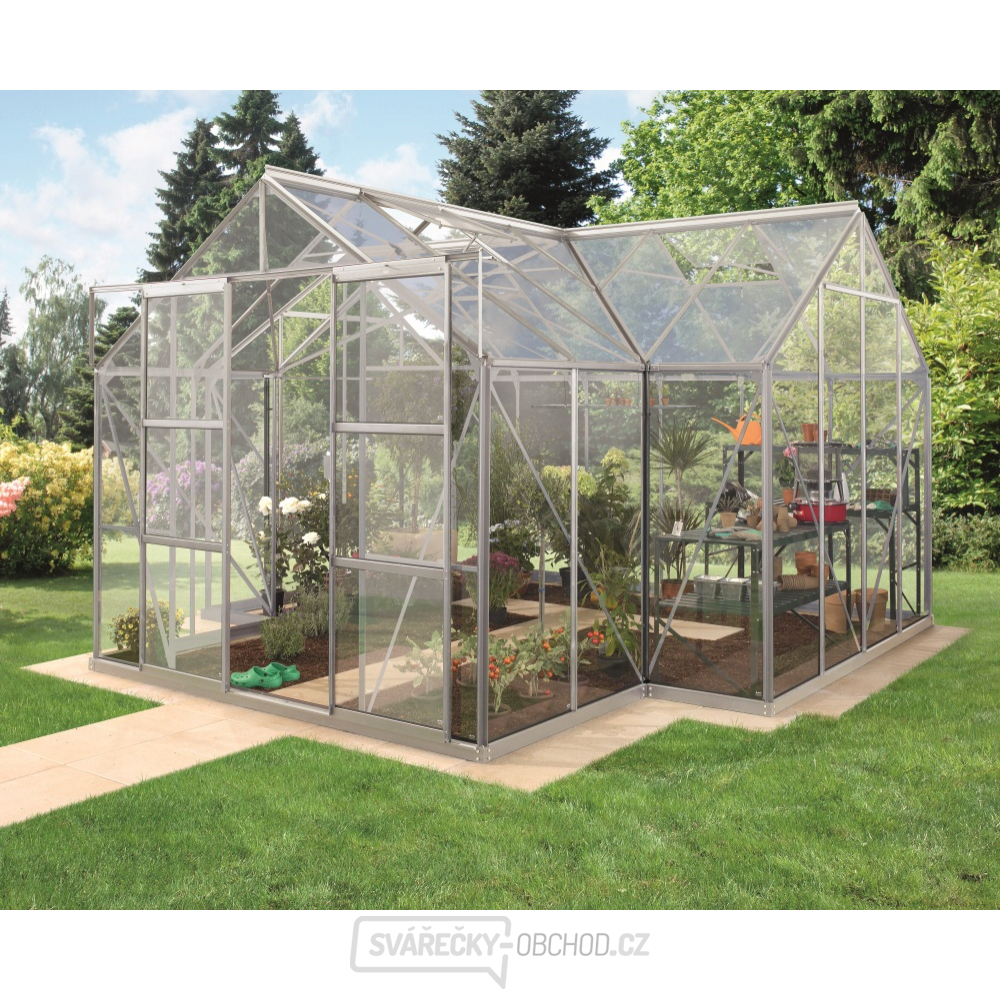 Skleník VITAVIA SIRIUS čiré sklo 3 mm stříbrný