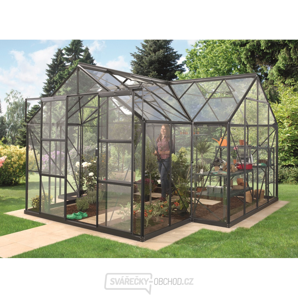 Skleník VITAVIA SIRIUS čiré sklo 3 mm černý