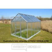 Skleník VITAVIA VENUS 2500 matné sklo 4 mm stříbrný Náhled