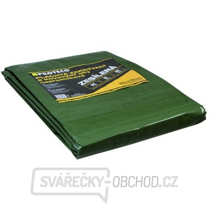 Plachta 10x20 m zesílená nepromokavá s oky zelená 100g/m2