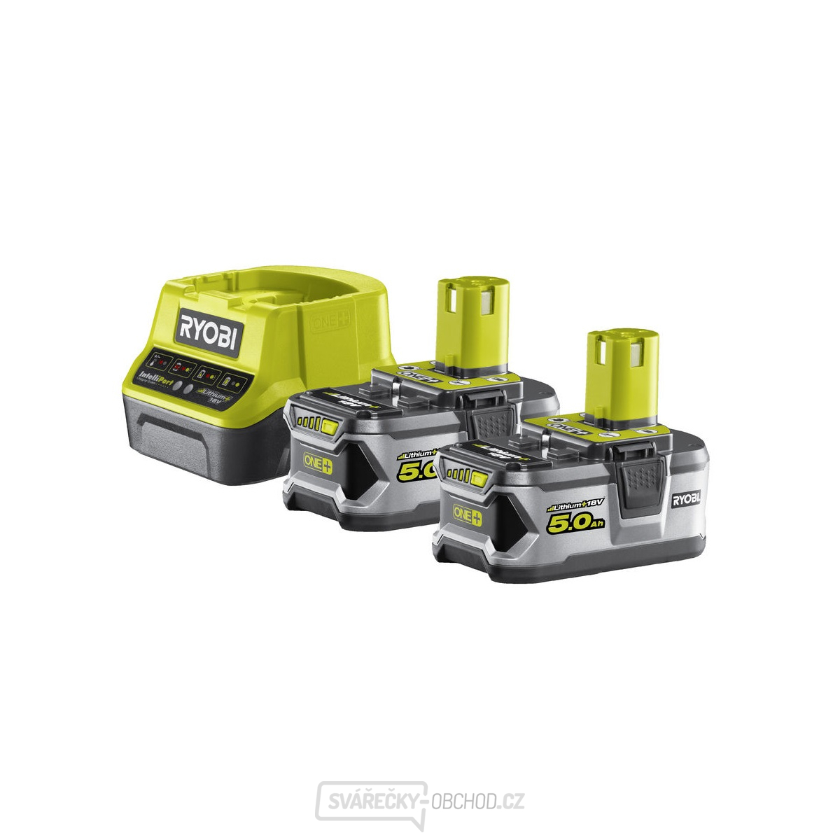 Ryobi RC18120-250 sada 2x 18 V lithium iontová baterie 5 Ah s nabíječkou RC18120 ONE+