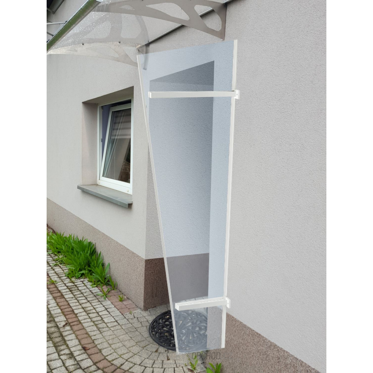 Univerzální boční stěna LANITPLAST UNI bílá / PLEXI