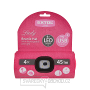 Čepice s čelovkou, nabíjecí, USB, růžová, univerzální velikost náhled