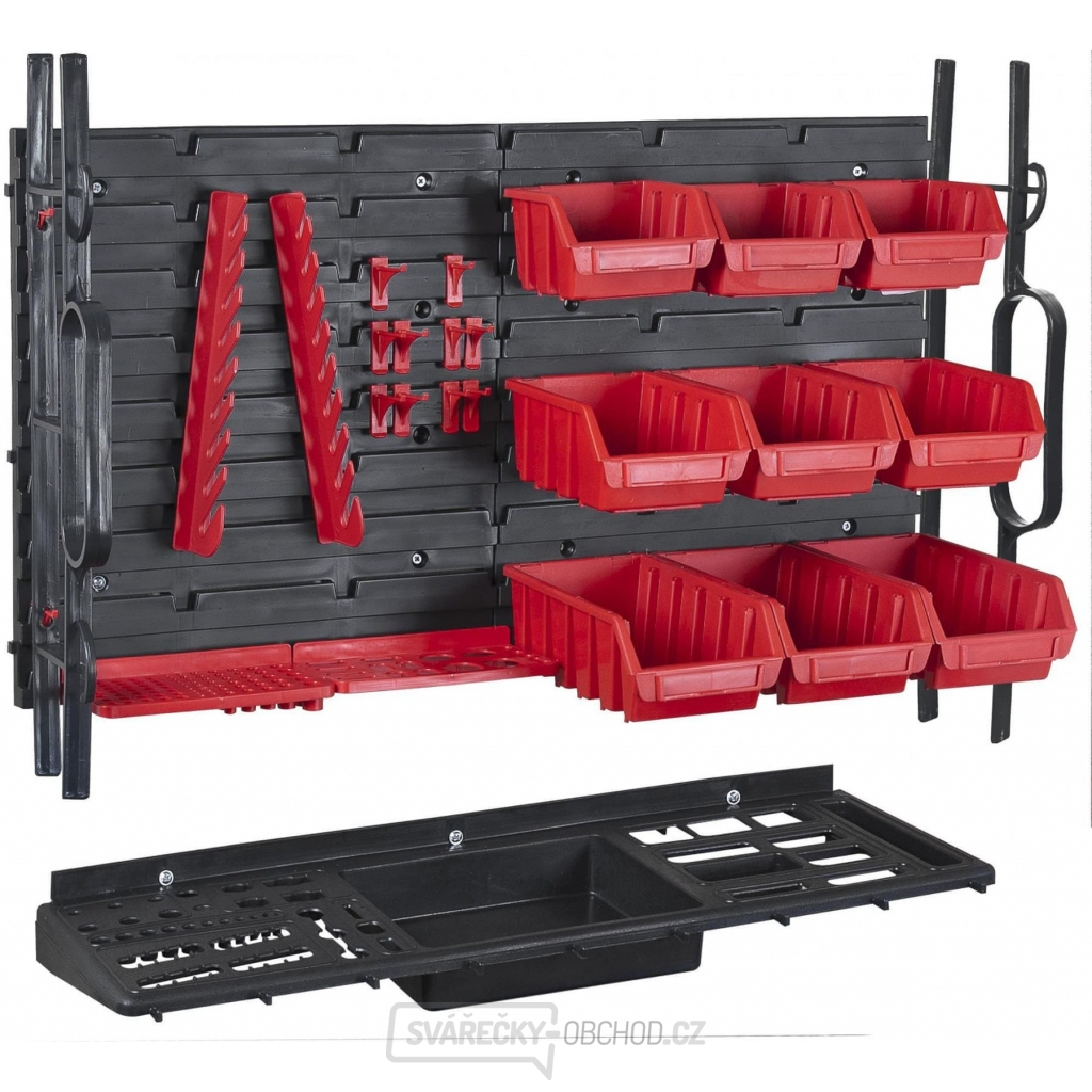 Nástěnný panel s držáky nářadí a ergoboxy Fixing Wall Max