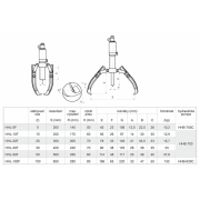 Dvou- nebo tříramenný hydraulický stahovák HHL-10F Náhled