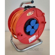 Prodlužovací kabel BAT 33m na bubnu PVC 4x 230V 16A, 3G1,5 IP 44 oranžový, stavební kabel Bremaxx gallery main image