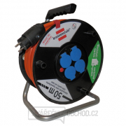 Prodlužovací kabel BAT 50m na bubnu PVC 4x 230V 16A, 3G1,5 IP 44 oranžový, stavební kabel Bremaxx gallery main image