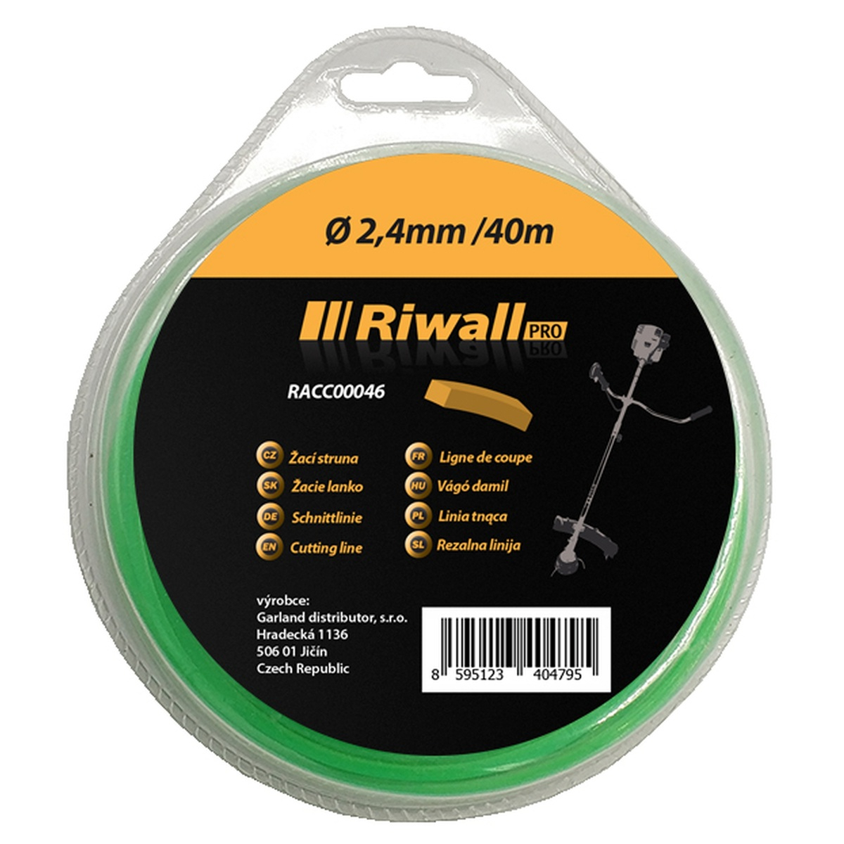 Levně Riwall PRO Žací struna pr. 2,4mm, délka 40m, čtvercový průřez RACC00046