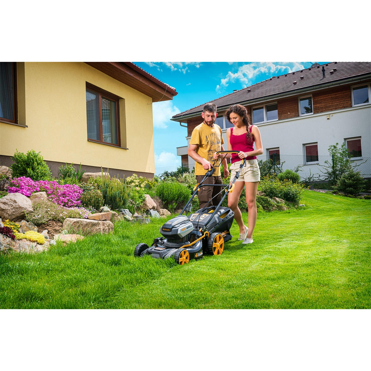 Riwall PRO RALM 4640SPi aku 40 V travní sekačka 4v1 s pojezdem a bezuhlíkovým motorem Náhled