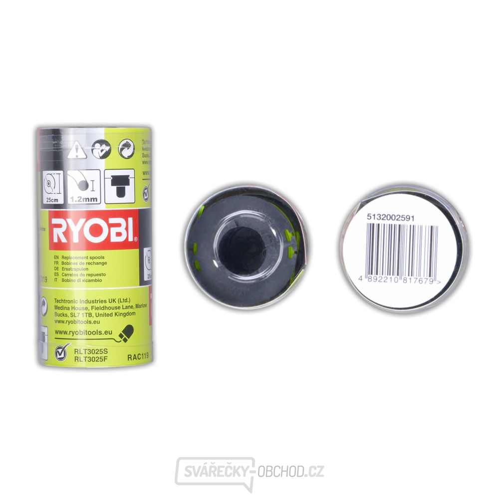 Ryobi RAC 119 3 x strunová hlava s strunou 1,2 mm RLT 3025 S