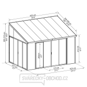 Zimní zahrada Palram Torino 3 x 4,25m šedá náhled