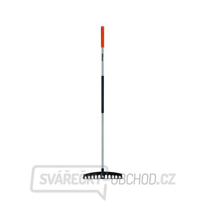Hrábě zahradní plastové 18-zubé s násadou