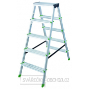 Schůdky Al 8-stupňové oboustranné 170 cm PROTECO, nosnost 150kg gallery main image