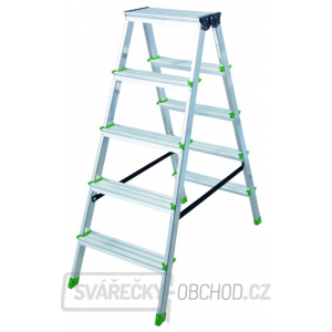 Schůdky Al 8-stupňové oboustranné 170 cm PROTECO, nosnost 150kg gallery main image