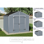 Zahradní domek Palram Skylight 8x8 šedý gallery main image