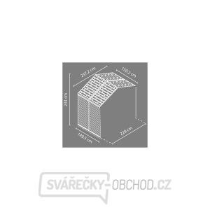 Palram Rozšíření pro Skylight 8x4 hnědý  gallery main image