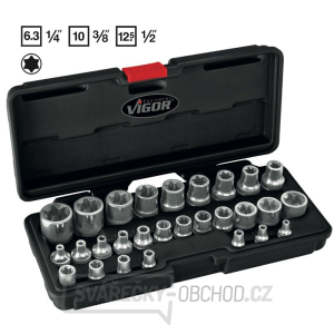 Sada nástrčných hlavic TORX VIGOR V2687