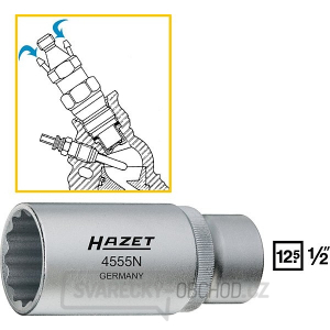 Nástrčná hlavice pro montáž vstřikovacích trysek HAZET 4555 N