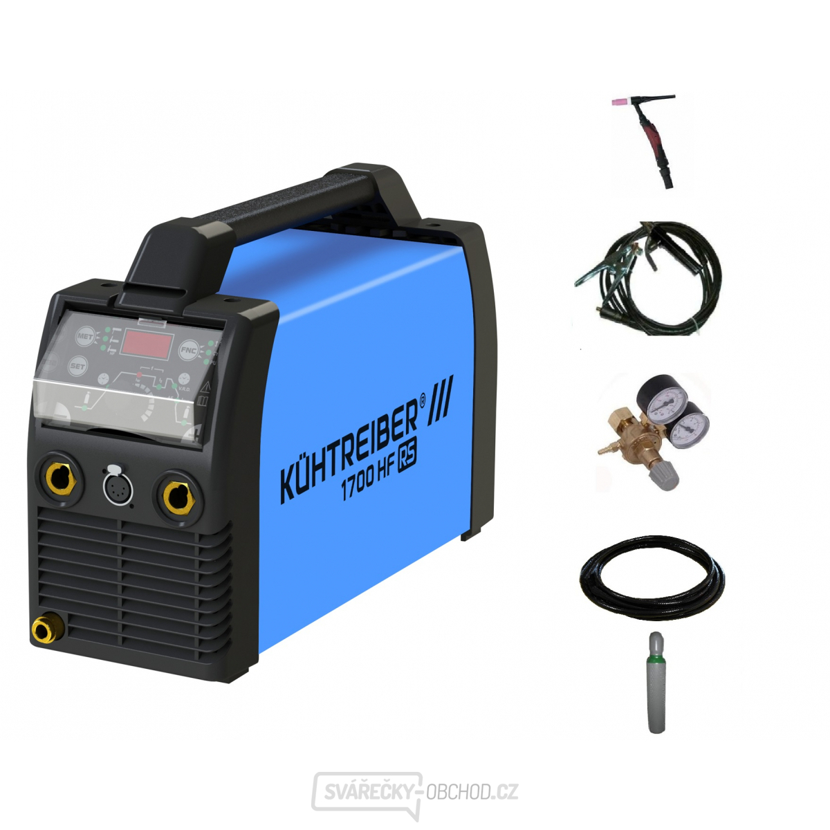Kühtreiber KITin 1700 HF RS SET s 25/3m kabely + plná lahev ARGON