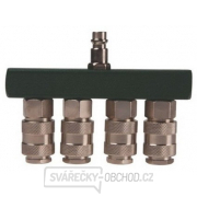 rozdělovač vzduchu s rychlospojkami, 4 ventily gallery main image