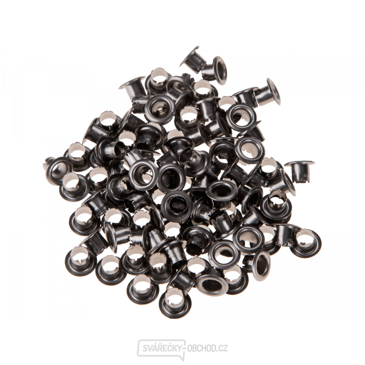 Očka-druky, sada100ks, barva šedý nikl