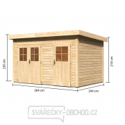 Dřevěný domek KARIBU TINTRUP (64279) natur Náhled